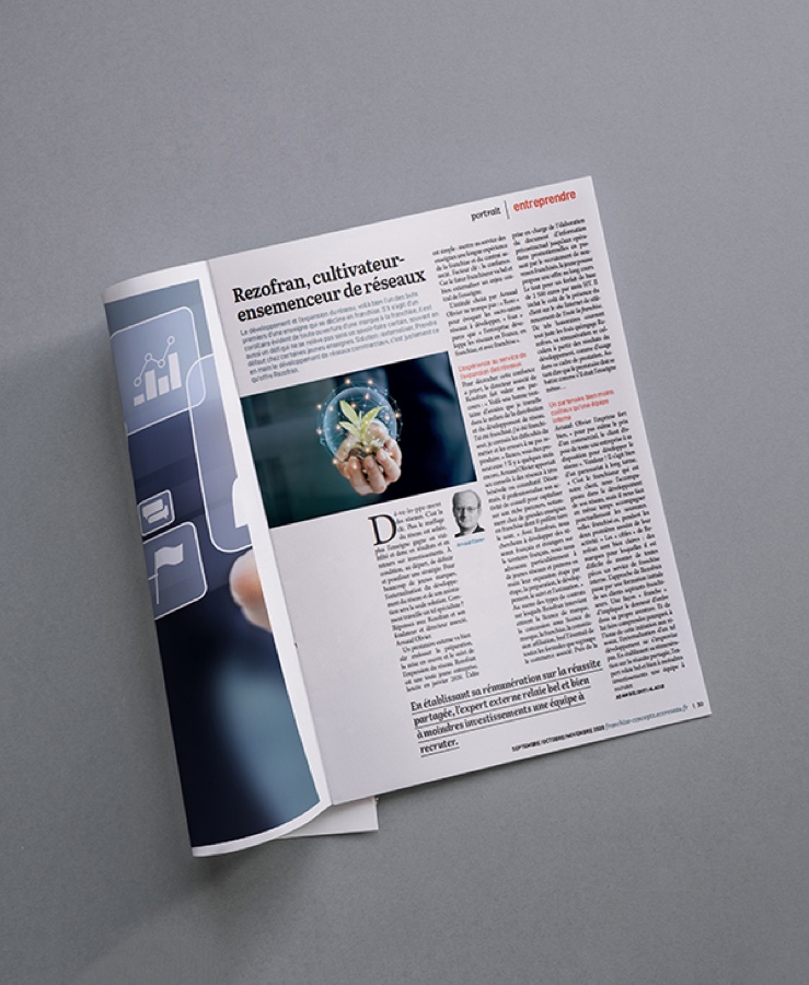Page de l'article consacré à Rezofran dans EcoRéseau Franchise & Concept(s)
